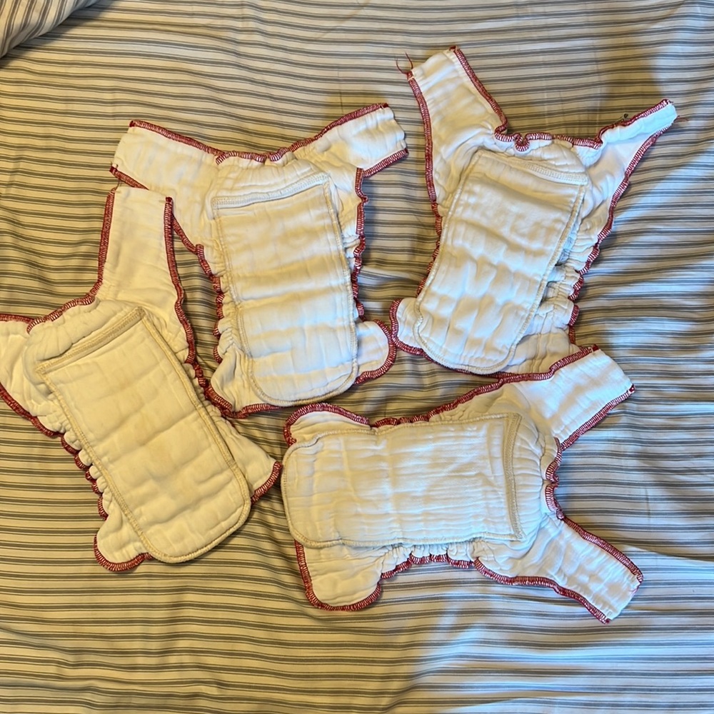 Bundle of Four Organic Cotton Cloth-eez Workhorse diapers